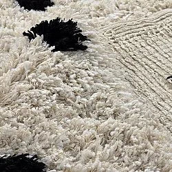 Shaggy rugs - Soria Natural Cotton Shaggy (off-white/black)