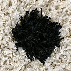 Shaggy rugs - Soria Natural Cotton Shaggy (off-white/black)