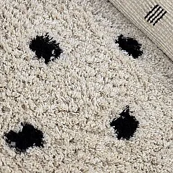 Shaggy rugs - Soria Natural Cotton Shaggy (off-white/black)