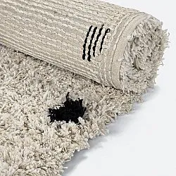 Shaggy rugs - Soria Natural Cotton Shaggy (off-white/black)