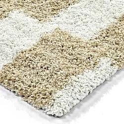 Shaggy rugs - Tamri (beige/white)