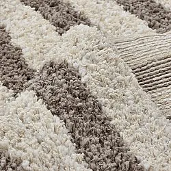 Shaggy rugs - Thira Stripe Cotton Shaggy (cream/taupe)