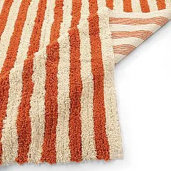 Shaggy rugs - Thira Stripe Cotton Shaggy (light yellow/light orange)