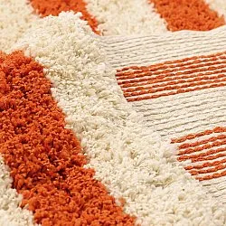 Shaggy rugs - Thira Stripe Cotton Shaggy (light yellow/light orange)
