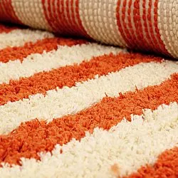 Shaggy rugs - Thira Stripe Cotton Shaggy (light yellow/light orange)