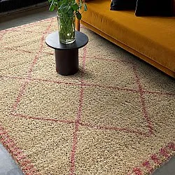 Shaggy rugs - Tiznit (beige/pink)