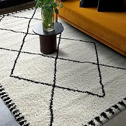 Shaggy rugs - Tiznit (white/black)