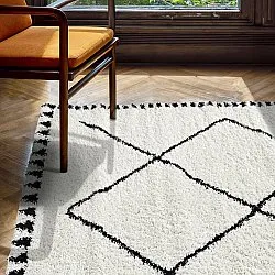 Shaggy rugs - Tiznit (white/black)