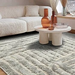 Shaggy rugs - Tyros (cream/grey)