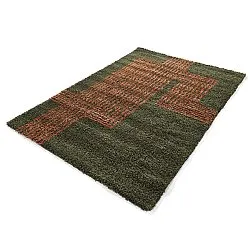 Shaggy rugs - Zagora (green/orange)
