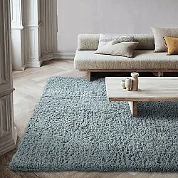 Shaggy rugs - Combarro Solid Cotton Shaggy (light blue)