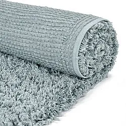 Shaggy rugs - Combarro Solid Cotton Shaggy (light blue)