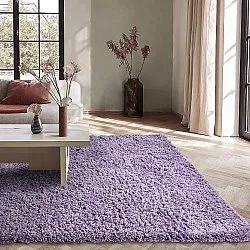 Shaggy rugs - Combarro Solid Cotton Shaggy (light purple)