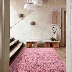 Shaggy rugs - Combarro Solid Cotton Shaggy (light pink)