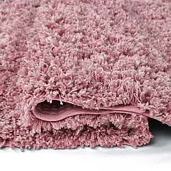 Shaggy rugs - Combarro Solid Cotton Shaggy (light pink)