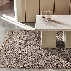 Shaggy rugs - Combarro Solid Cotton Shaggy (taupe)