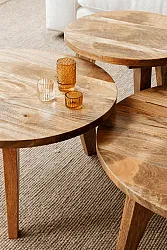 Coffee table - Vintage - 65 cm round (nature)