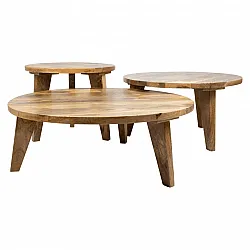 Coffee table - Vintage - 65 cm round (nature)