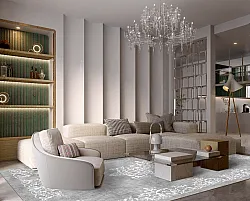 Wilton rug - Santi (grey/white)