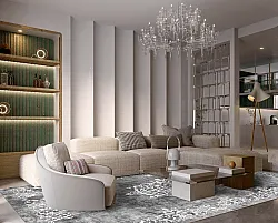 Wilton rug - Santi (dark grey/white)