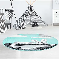 Childrens rugs - Bueno Bunny Round (turquoise)