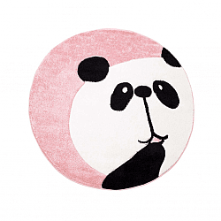 Childrens rugs - Bueno Panda Round (pink)