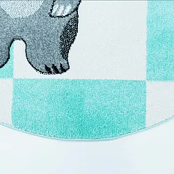 Childrens rugs - Bueno Indian Bear Round (turquoise)
