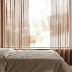 Curtains 2-pack - Cotton curtain Selena (dark brown)
