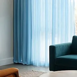 Curtains 2-pack - Cotton curtain Selena (turquoise)
