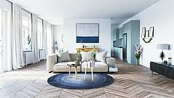 Round rug - Shade (blue)