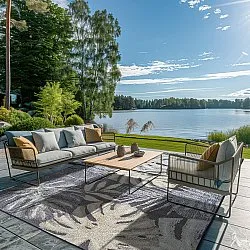 Indoor/Outdoor rug - Maui (black/multi)
