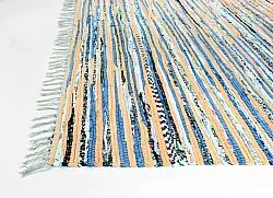 Rag rug - Delhi (beige/blue)