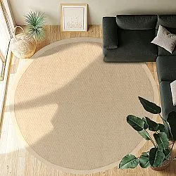 Round rug (sisal) - Agave (beige/beige)