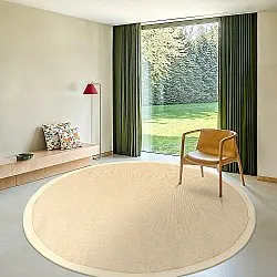Round rug (sisal) - Agave (beige/beige)