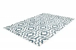 Shaggy Indoor-Outdoor - Trenton (white/blue)