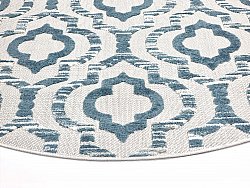 Round rug - Indoor/Outdoor Trenton (white/blue)