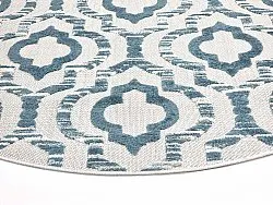 Round rug - Indoor/Outdoor Trenton (white/blue)