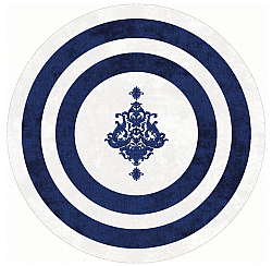 Round rug - Soros (blue/white)