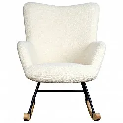 Rocking chair - Como (white/teddy)