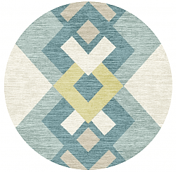 Round rug - Temara (blue/multi)