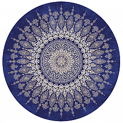 Round rug - Sandrigo (blue/beige)