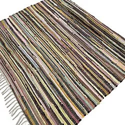 Rag rug - Happy (yellow/multi)