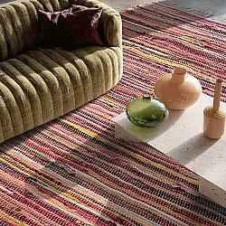 Rag rug - Happy (pink/multi)