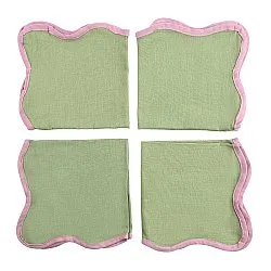 Napkins - 4-pack Cloth napkin Yrsa (green)