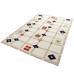 Wool rug - Lausanne Flatweave Tufted Premium (white/beige)