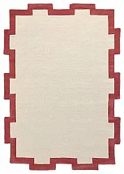 Wool rug - Agra Hand Tufted Wool Premium (cream/red)
