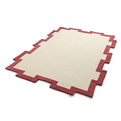 Wool rug - Agra Hand Tufted Wool Premium (cream/red)