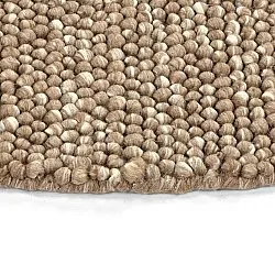 Round rug - Avafors Wool Bubble (light brown/white)
