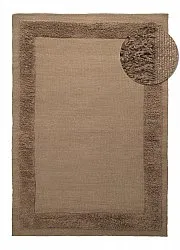 Wool rug - Beja (dark brown)
