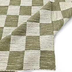 Wool rug - Dundee (green/white)